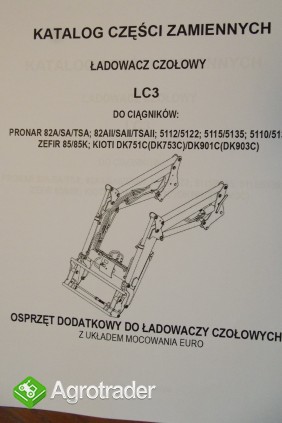 Katalog Części Zamiennych Ładowacz Czołowy LC 3 do ciągników PRONAR