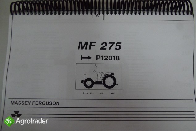 Katalog części zamiennych ciągnika Massey Ferguson 275   