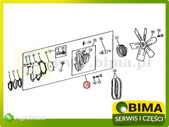 Pompa wodna wody John Deere 5400,7520,6030 - zdjęcie 1