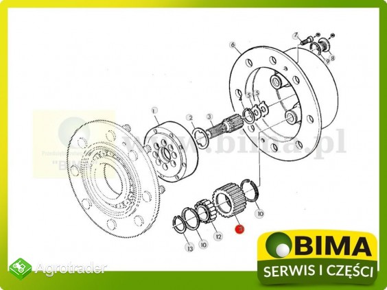 Satelita zwolnicy przedniego napędu Ford New Holland 7410 - zdjęcie 1