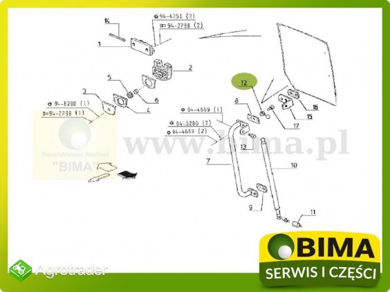 Osłona śruby mocującej szybę Renault CLAAS 103-12 - zdjęcie 3