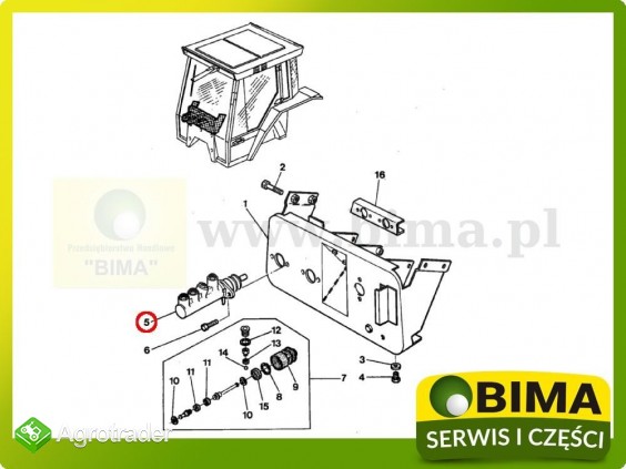 Pompa hamulcowa Massey Ferguson 6445,6455,6460,6465 - zdjęcie 1