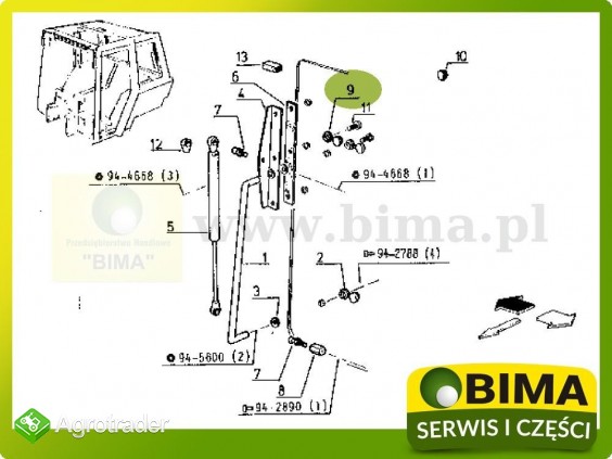 Osłona śruby mocującej szybę Renault CLAAS 110-54 - zdjęcie 1
