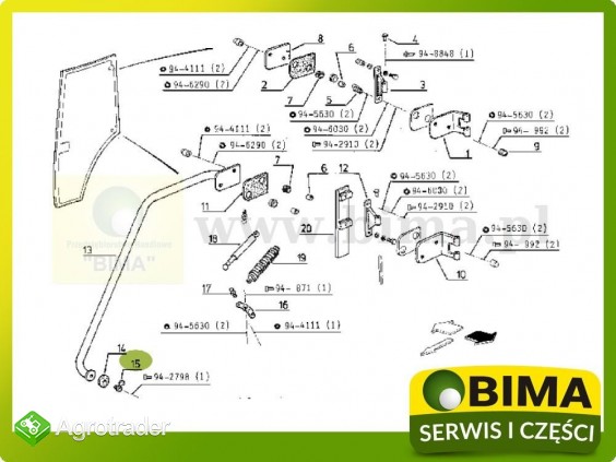 Osłona śruby mocującej szybę Renault CLAAS 904 MI,95-12 - zdjęcie 2