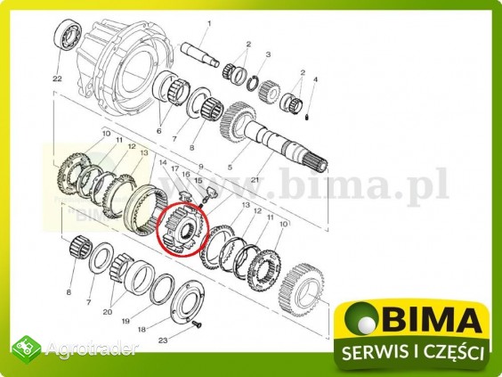 Piasta synchronizatora rewersu Massey Ferguson 6255 - zdjęcie 1
