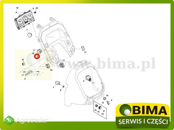 Włącznik przełącznik kierunkowskazów John Deere 7610 - zdjęcie 1